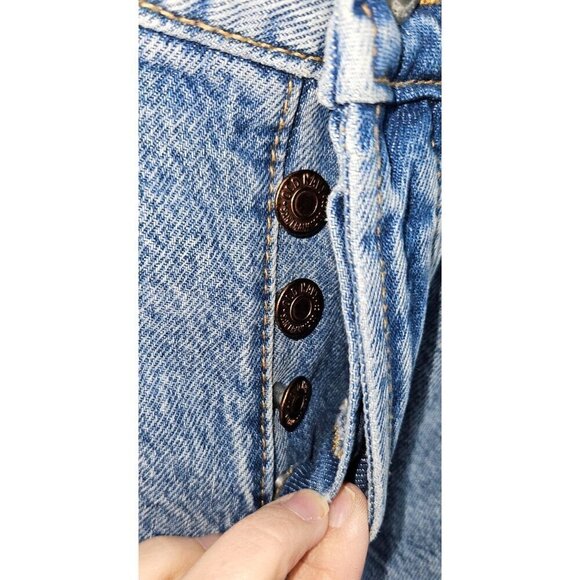 Old Navy High Rise OG Straight Womens Sz 4 Fray Shorty Short Distressed Blue NEW - Picture 6 of 12